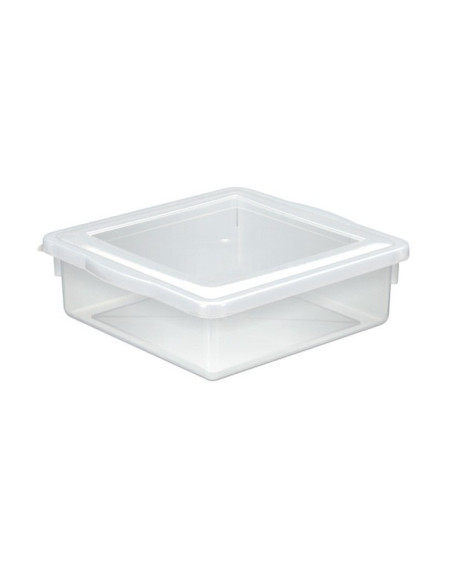 Caixa Organizadora Transparente Quadrada c/ Tampa 2,5L