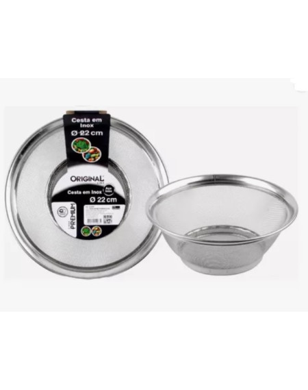 Escorredor Aço Inox Premiun 22 cm