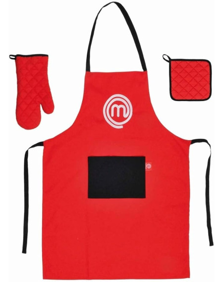 Kit De Cozinha 3 PÇS Luva/Avental/Porta Panela