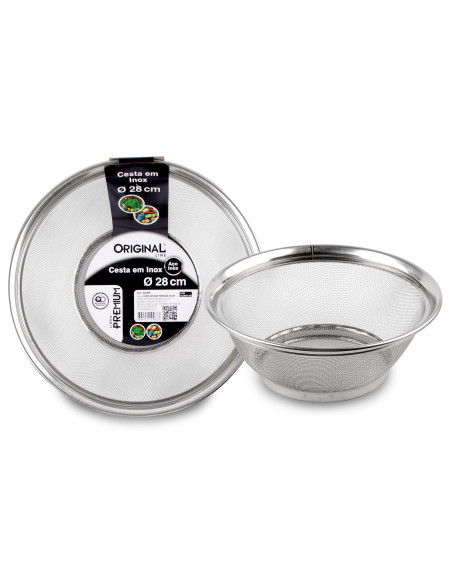 Cesta Em Inox Premiun 28 CM
