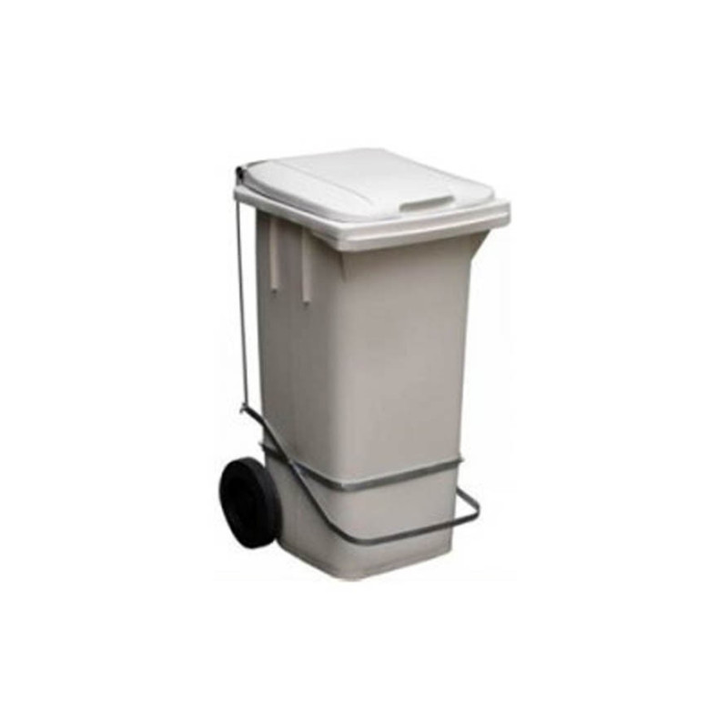 Lixeira com Pedal e Rodas p/ Cozinha Industrial 120L